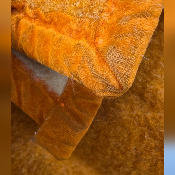 Vintage AaBe Dutch 100% Pure Virgin Wool Blanket - Sunset Orange - MCM 1960-1970 - Picture 5 of 5